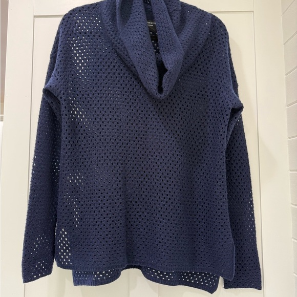 Sutton Studio Blue Cowl Neck Sweater with Textured Knit - Picture 1 of 3